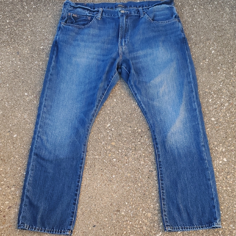Polo Ralph Lauren Varick Slim Straight Blue Jeans 38x30 Denim Casual RL